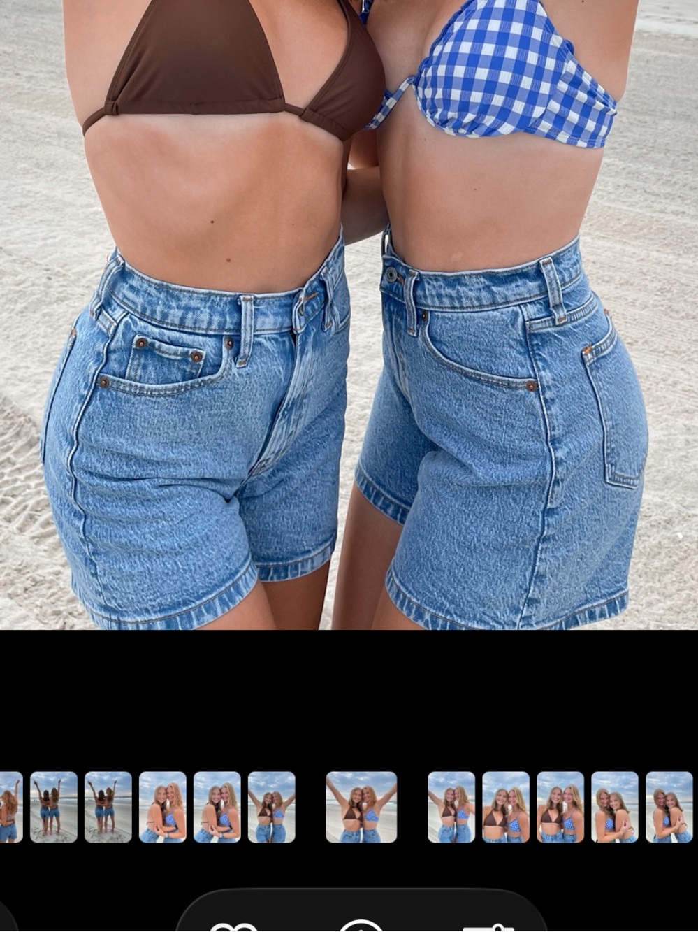 Abercrombie & Fitch Light Blue High-Rise Denim Shorts